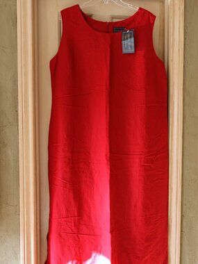 NWT Laura Scott Red Sleeveless Dress Size 18W
